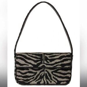 STAUD - Tommy Beaded Bag in Zebra